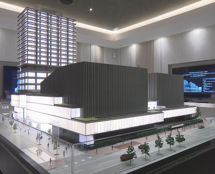 新しい岡山市民会館が入居する再開発ビルの分譲マンション　メディア向けにモデルルーム公開
