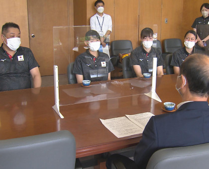 世界選手権出場のバレー女子日本代表が岡山市長を表敬　１３日から２日間、岡山市で壮行試合【岡山市】