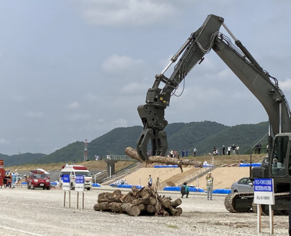 洪水想定し土のう積み、人命救助、倒木撤去…／岡山・和気町で大規模な水防訓練【岡山・和気町】