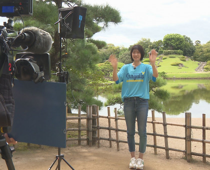 岡山シーガルズ・宮下選手が岡山の魅力をタイに発信／テレビせとうちが総務省事業の採択受け、タイのテレビ番組で放映するＰＲ映像を撮影【岡山市】