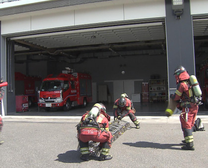 熱中症のリスクに備える／岡山市内の消防署で「暑熱順化訓練」実施中【岡山】
