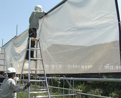臭気対策に「分解ネット」設置／笠岡市が笠岡湾干拓地の農場で試験開始【岡山】