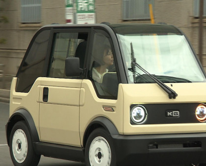 地域の新たな足に！／ちゅうぎんキャピタルパートナーズが１人乗り電気自動車の試乗会【岡山】