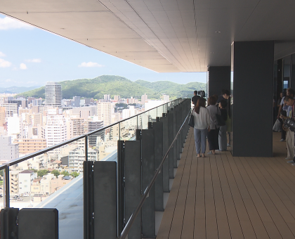 防災拠点としての機能重視／岡山市役所新庁舎を報道陣に公開