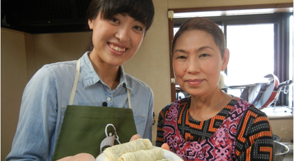 「美智子おばあちゃんの鶏ミンチの湯葉巻揚げ」