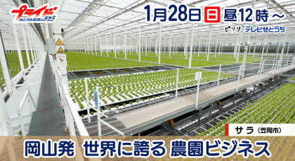1月28日（日）放送「岡山発　世界に誇る　農園ビジネス」