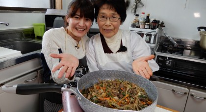 定子おばあちゃんのしし肉ゴボウ炒め