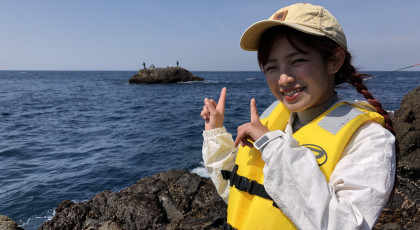 こんなところに釣り人